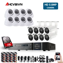 16CH 5.0MP AHD DVR CCTV система 4MP IR ночного видения комнатная наружная камера Домашняя безопасность комплект видеонаблюдения 3 ТБ HDD