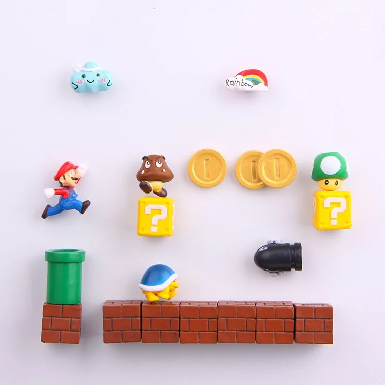 

Creative PVC powerful fridge magnets Creative cartoon garden super Mario decoration fridge magnets