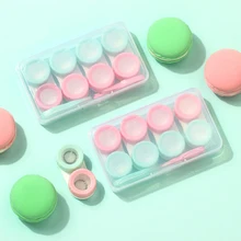 

6Pairs Contact Lens Case Candy Colored Many Styles Eye Contact Lens Box Travel Contact Lenses Case Women