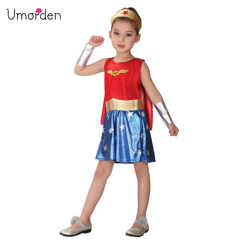 Umorden/Детский костюм Чудо Женщина для девочек маскарадный Wonder Girl Необычные