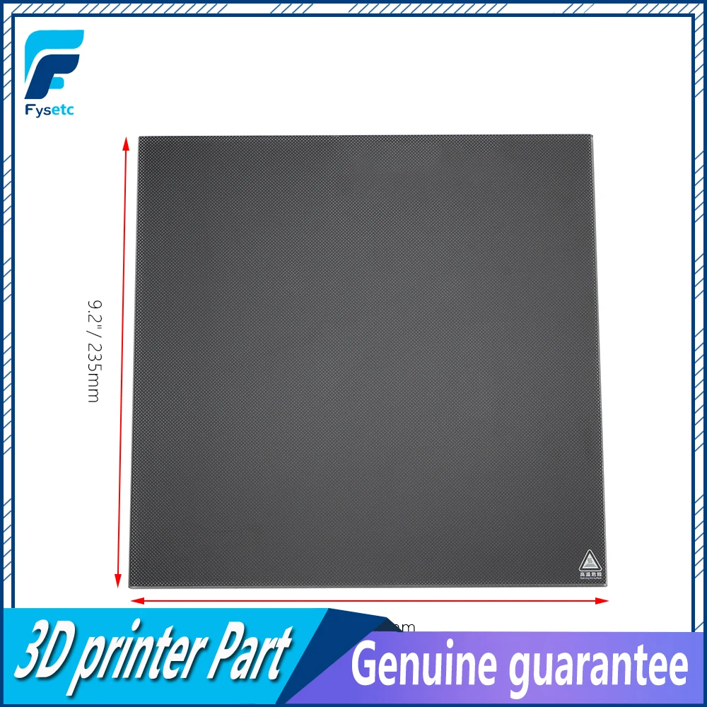 220 x 220mm Mirror Glass Plate For Heated 3D Printer Bed W Clips Creality Anet