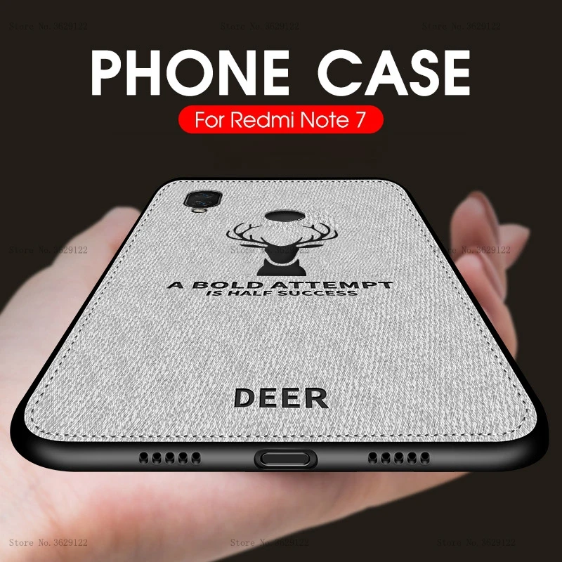 

For Xiaomi Redmi Note 7 Case K20 Pro Cloth Back Cover Soft Frame Fabric Fundas For Xiaomi Mi 9 Redmi 7 6 Pro 6A 5 Plus k20 Cases