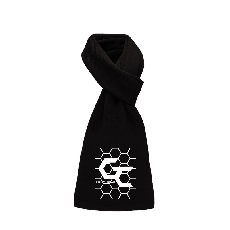 Мода аниме «Корона вины» Корона флис зимний теплый шарф основа-трикотажные вельветовые шарфы Косплей бандаж шаль Теплый шейный платок подарок - Цвет: Black B