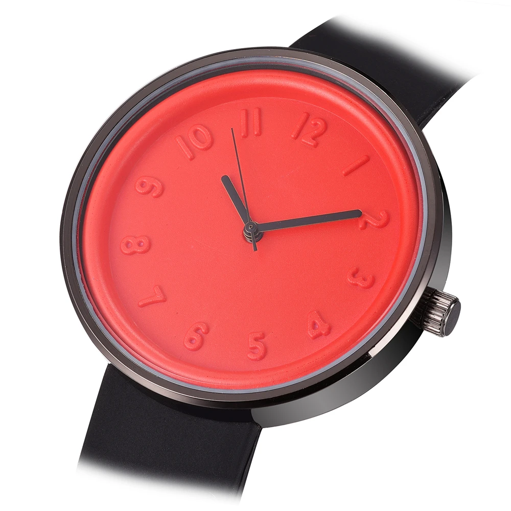 Новый V6 3D г-жа простой элегантный бренд кварцевые часы высокое качество силиконовые Для мужчин Открытый спортивные часы Многоцветный Для