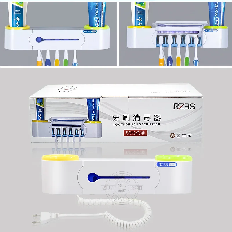 Антибактериальный ультрафиолетовый свет зубная щетка стерилизатор Автоматическая зубная паста диспенсер зубная щетка держатель гигиены полости рта очиститель