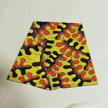 

Free Shipping 100% Polyester Wax Prints Fabric Real Wax High Quality 6 yards African Fabric for Party Dress N90323-13