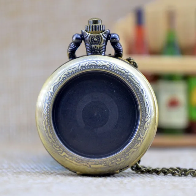 New Arrivals Bronze can be affixed photo Steampunk Quartz Pocket Watch Analog Pe New Arrivals Bronze can be affixed photo Steampunk Quartz Pocket Watch Analog Pe