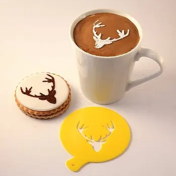

Custom acrylic Coffee Stencil antlers ,Cookie Stencil ,cake Stencil