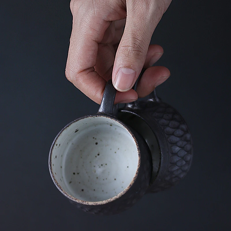 60cc креативная Ручная работа керамическая грубая керамика эспрессо Кофейная чашка с блюдцем Набор Мини Посуда для напитков офисная кружка для молока и йогурта художественный подарок