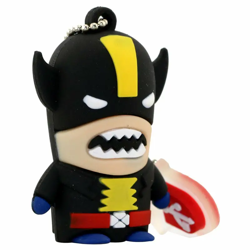 Usb 3,0! супергерой Супермен/Бэтмен/Капитан Америка/Человек-паук Флешка 4GB 8GB 16GB Usb флеш-накопитель 32GB 64GB мультяшный флеш-накопитель - Цвет: Wolverine