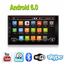 2Din Android 6.0 Универсальный сенсорный автомобилей планшетных ПК Двойной аудио 7 »GPS NAVI Стерео Радио USB no dvd навигация видео емкостный