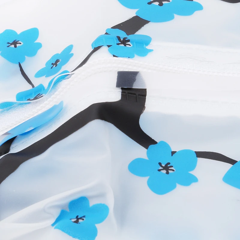 Синий цветок ПВХ противоскользящие водонепроницаемые сапоги утолщенные женские/девушки/Дети туфли для многократного применения крышки дождя защитный чехол для обуви