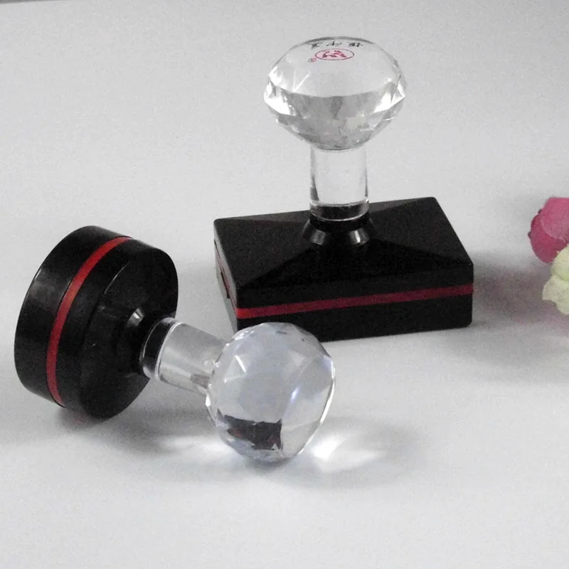 Hot Sale Multi Sizes Square And Round No Need Ink Pad Photosensitive Stamp Personal Seal Wedding