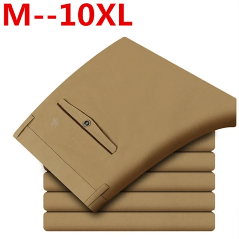 10XL 8XL 6XL летние тонкие льняные мужские брюки коммерческие Свободные повседневные
