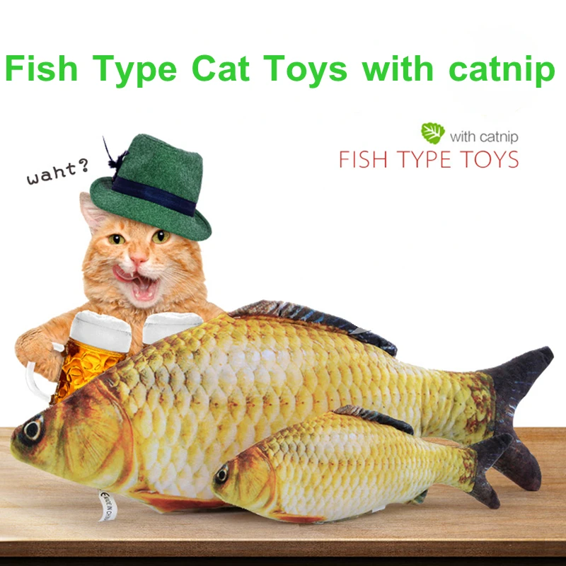 

Pet Cat Dog Funny Imitation Fish Catnip Pillow Koi Fish Pillow for Cats Kittens