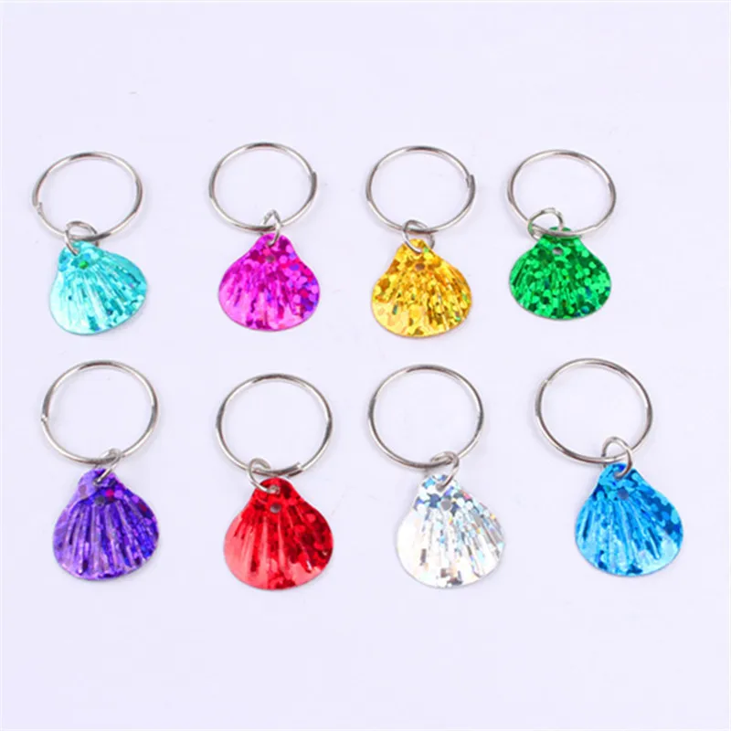 

30Pcs/Lot Adjustable Plastic Resin Sequin Shell Hair Pendant Charms Set Dreadlock Beads Silver Hair Braid Rings Metal Cuff Clip