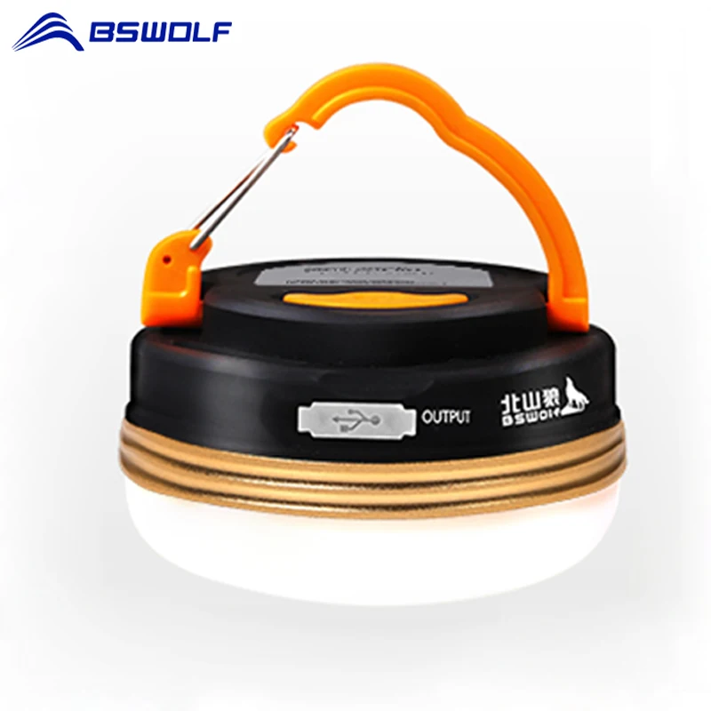 

BSWolf Portable Camping Outdoor Lighting Multi-function LED Rechargeable Camping Light USB Magnet Emergency Tent Lamp 300ML