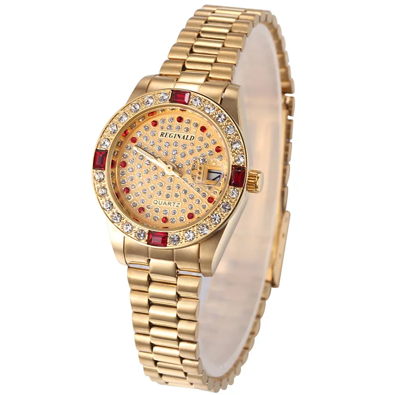 Женские Водонепроницаемые наручные часы с кристаллами и датой|wristwatch|wristwatch