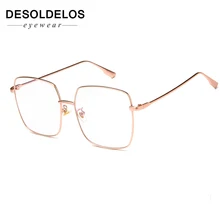 Корейские модные квадратные женские очки прозрачные новые негабаритные очки оправы прозрачные очки поддельные очки