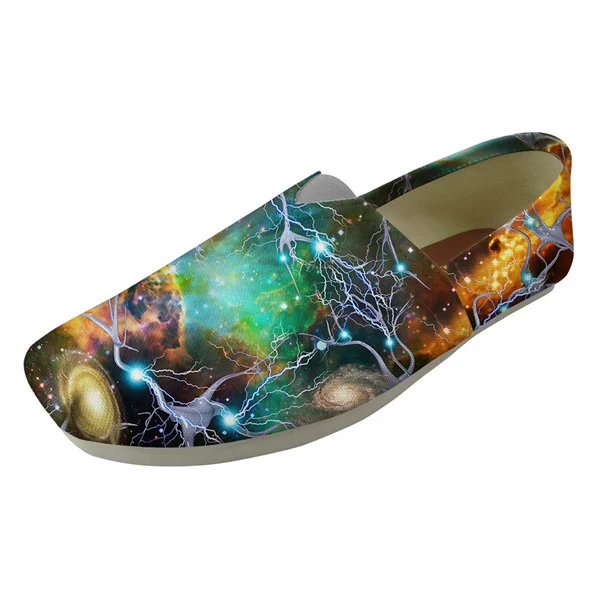 D0355Z29 WHEREISART Galaxy туфли без каблуков Женская дышащая обувь Кеды удобные женские лоферы повседневное пространство звезда шаблон ленивый обувь - Цвет: D0355Z29