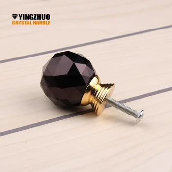 

30mm Multicolor Choices Door Drawer Pull Handle Diamond Wardrobe Knobs Crystal Glass Alloy Cabinet Drop Cabinet Furniture YZ3001
