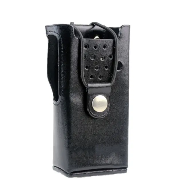 Walkie Talkie Leather Protective Case Radio Cover For Motorola GP328 GP340 PRO5150 HT750 Two Way Radio 2