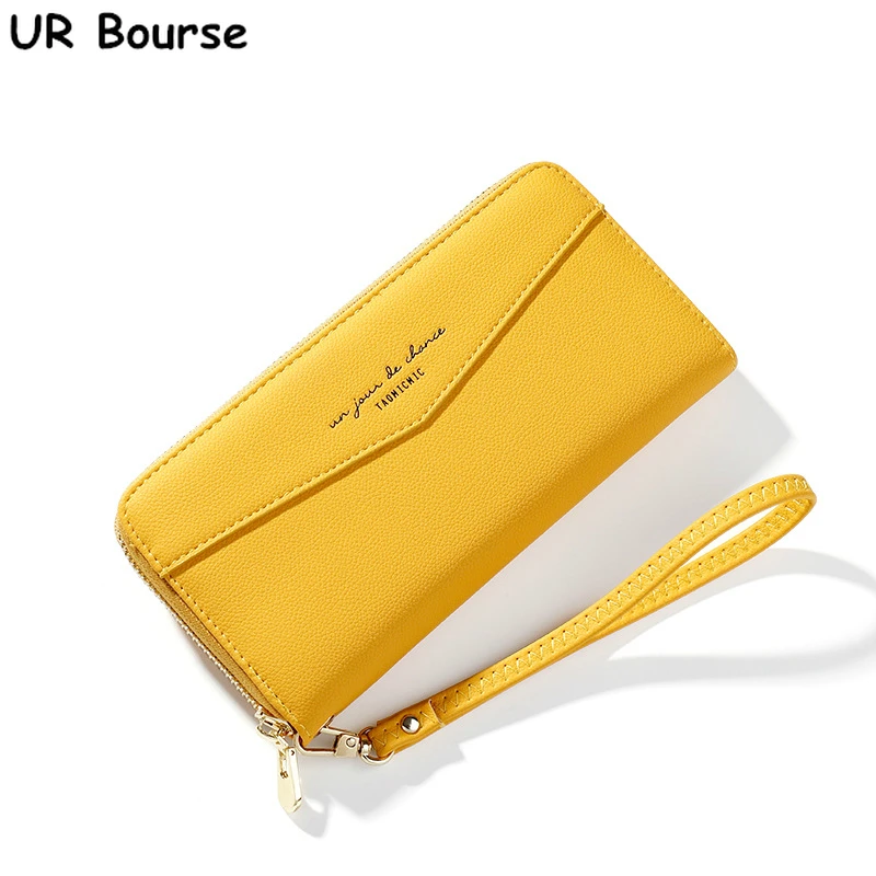 

UR BOURSE High Quality New Ladies Wrist Bag Women's Large-capacity Long Mobile Wallet Women's Clutch Bag Coin Purse Card Holder