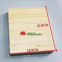 Beautiful 100pcs capacity microscope slides wooden box