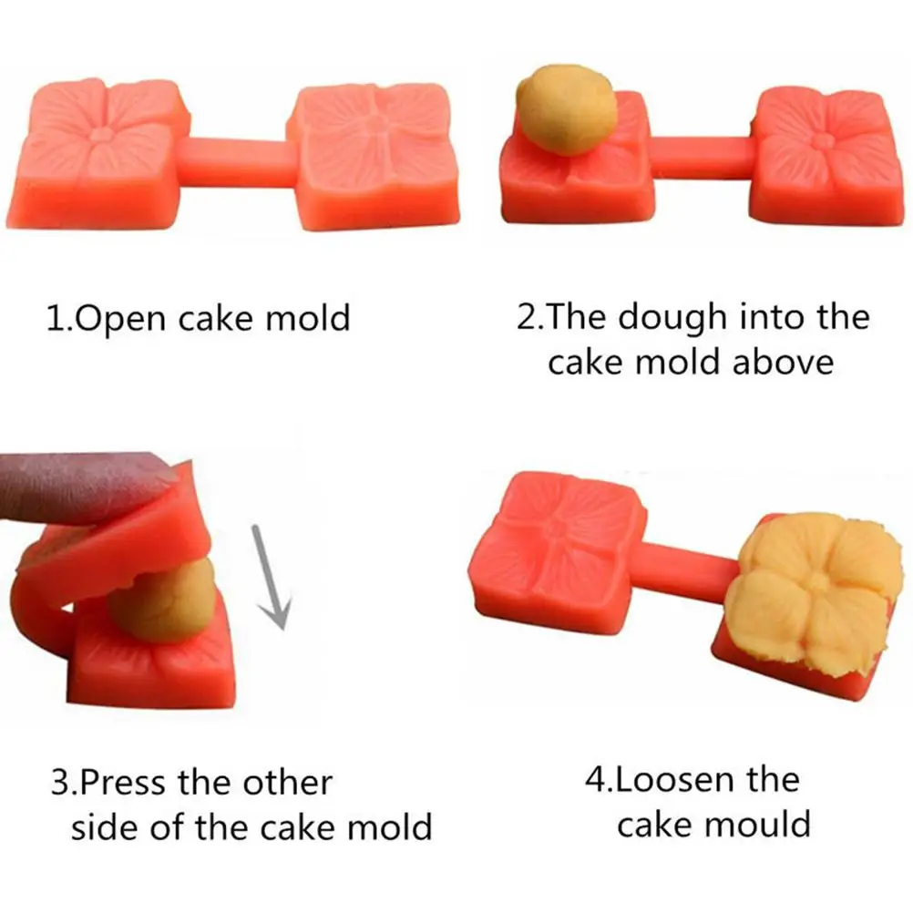 

3D Cake Mould Square Cherry Shaped Mold Silicone Fondant Flowers Art Tools DIY Cake Decorating Tools