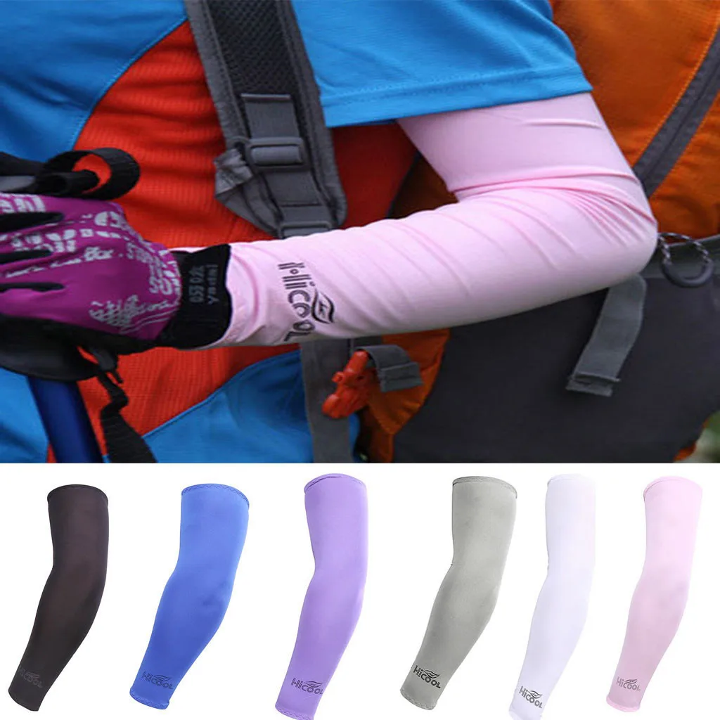 

1 Pair Cooling Arm Sleeves Cover UV Sun Protection Golf Bike Outdoor Sports Riding Cycling Athletic Sport Protection Skins