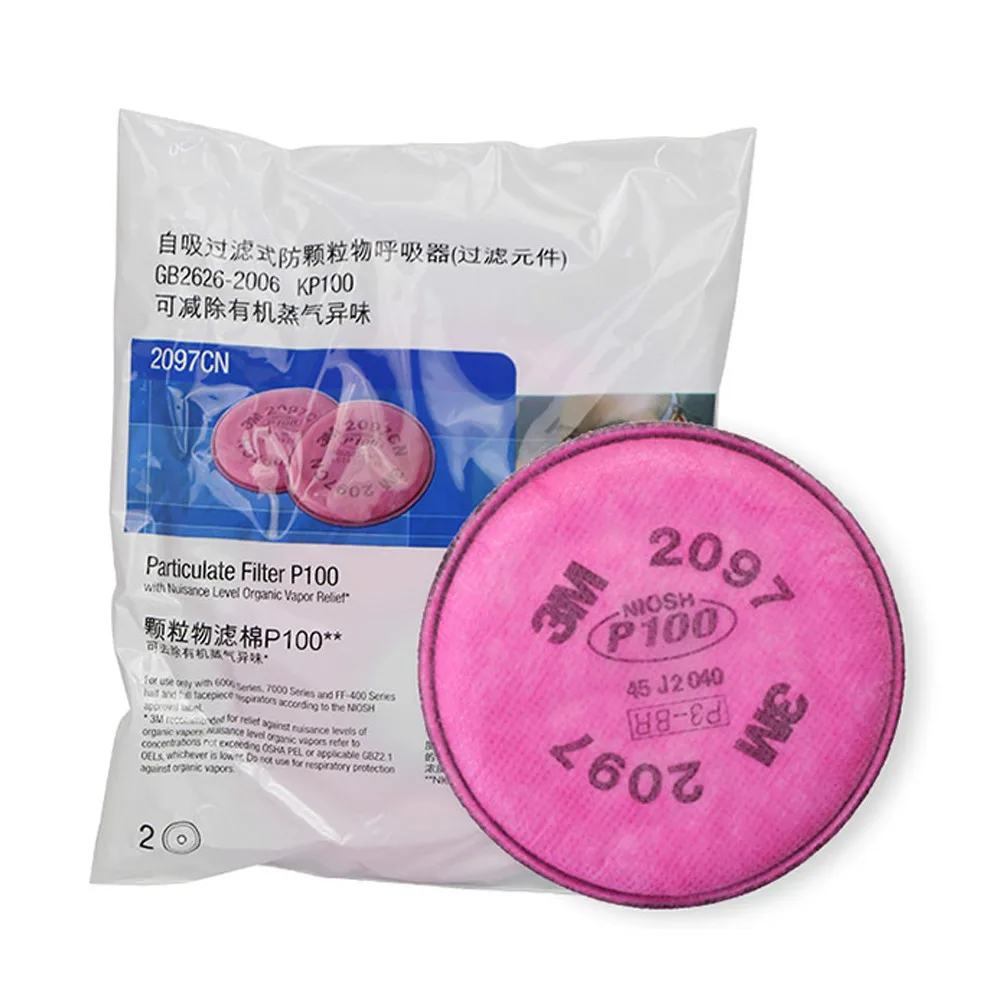 

Particulate Filter 2097 P100 Respiratory Protection Nuisance Level Organic Vapor Relief 3M 6200 7502 Series Gas Mask Filters