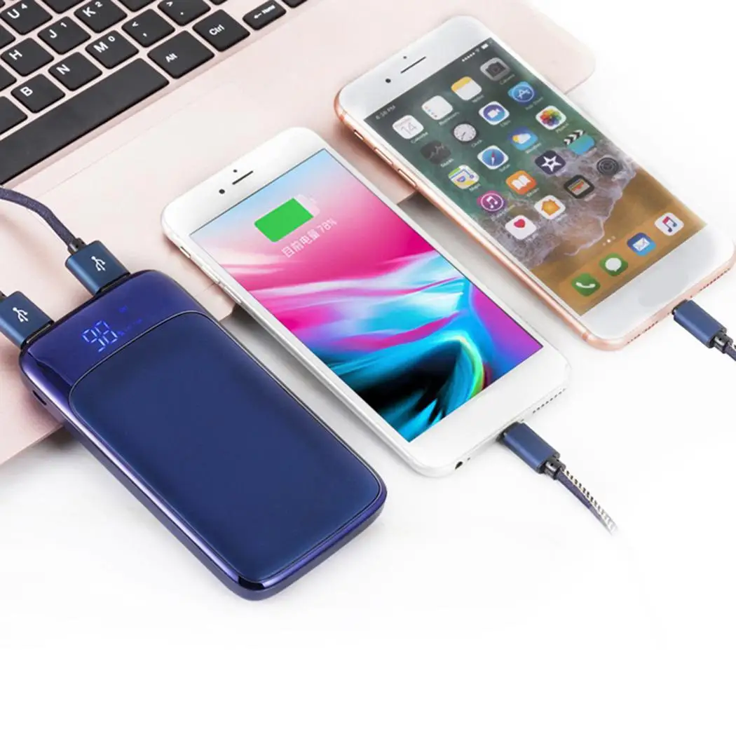 

20000mah Solar Charger Portable Long Lasting High Capacity Cold Light Screen Mini Mobile Power Bank Charger External Battery