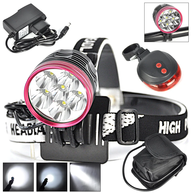 

2-IN-1 12000Lumen T6 LED Bike Light Bicycle LED Lamp Headlamp HeadLight +9600mah Battery Pack + Charger
