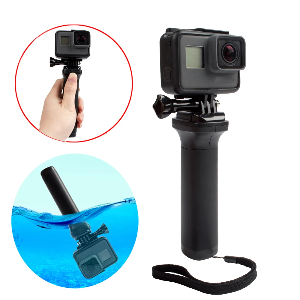 

Easttowest go pro Non-slip Hand Grip Black Handle Selfie Accessories for Gopro Hero 7 6 5 4 3 3+ Session Xiaomi Yi 4k Sj4000