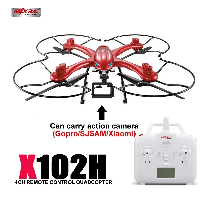 Buy Cheap MJX X102H Big RC Drone Resistance To Fall RC Quadcopter RC Helicopter 2.4G 4CH Drones 6Axis Helicoptero Can Carry WiFi HD Camera