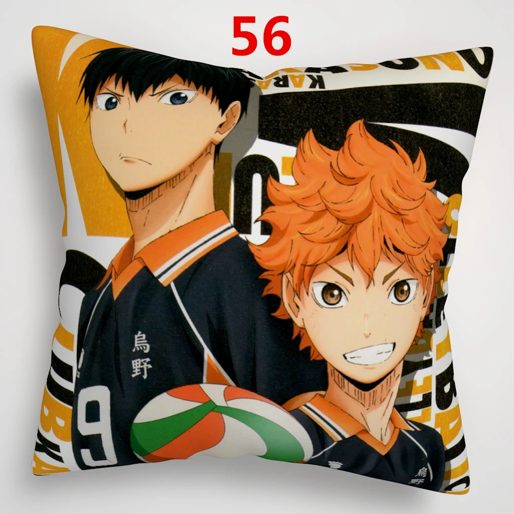 Suef Аниме Манга Haikyuu! Haikyuu аниме Двусторонняя диванная подушка крышка 16x16 дюймов 40x40 см - Цвет: 56