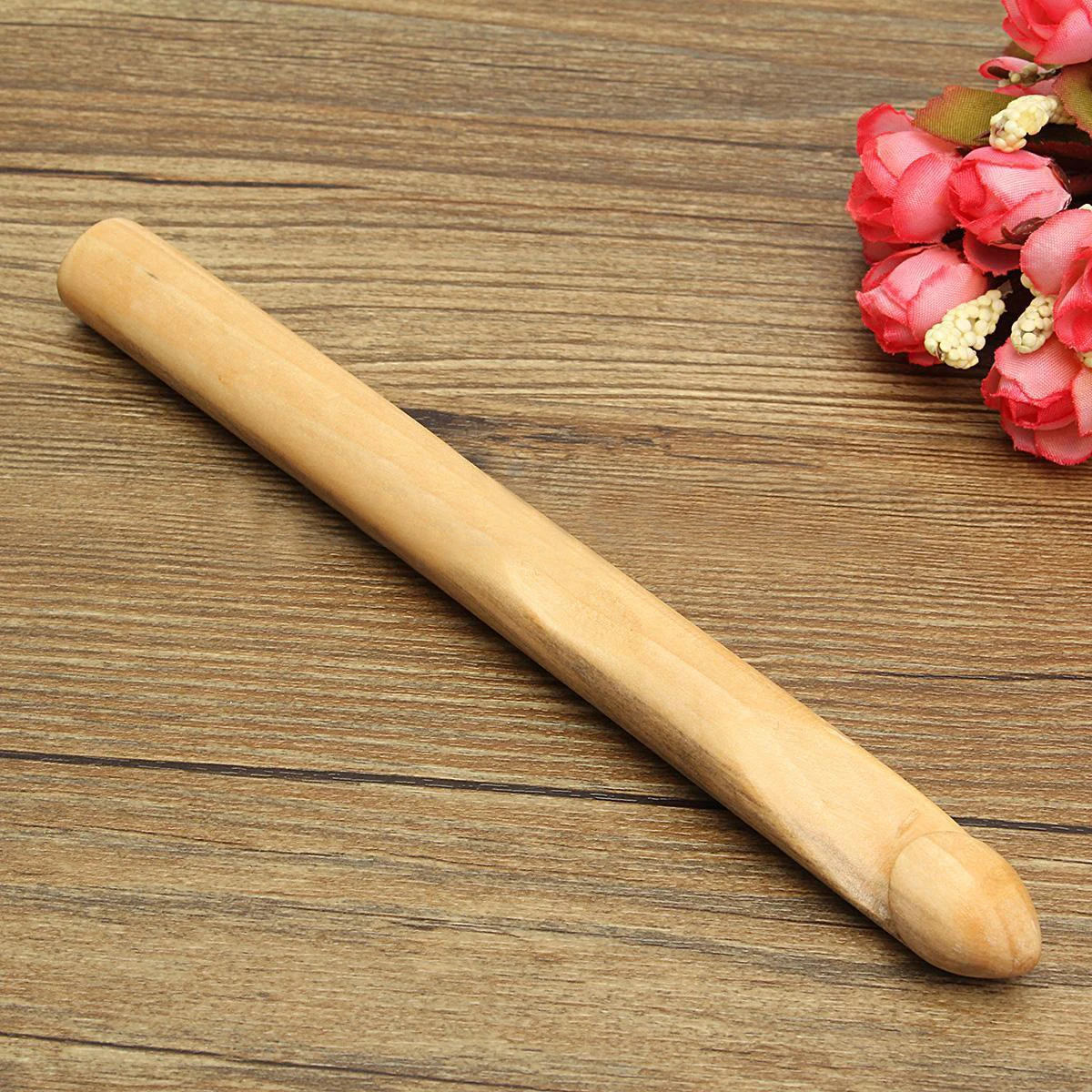 1 x 20/25mm New Bamboo Handle Crochet Hook Weave Sweater Yarn Craft Knitting Needle