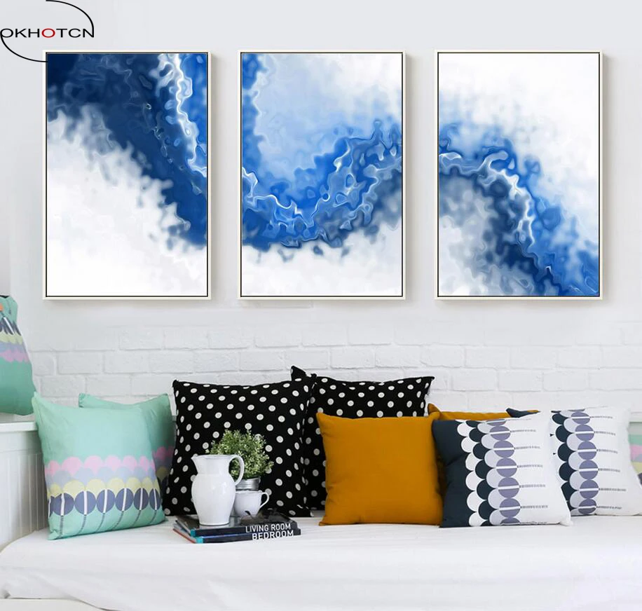 Nordic-style-New-Art-Poster-Art-Canvas-pictures-Painting-Wall-Picture-abstract-sea-waves-just-in