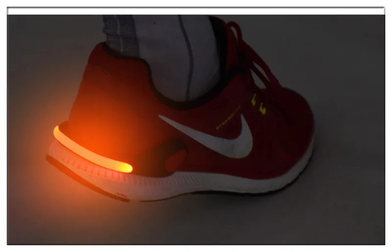 Светодиодный предупреждающий свет клип красочные туфли с подсветкой клип для ночного бега и ночной езды
