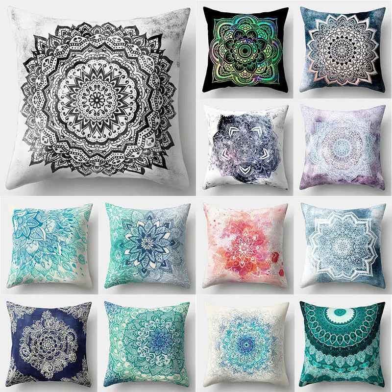

1Pcs Mandala Pattern Decorative Pillows Polyester Cushion Cover Home Living Room Decoration Sofa Decorative Pillow Cover 40508