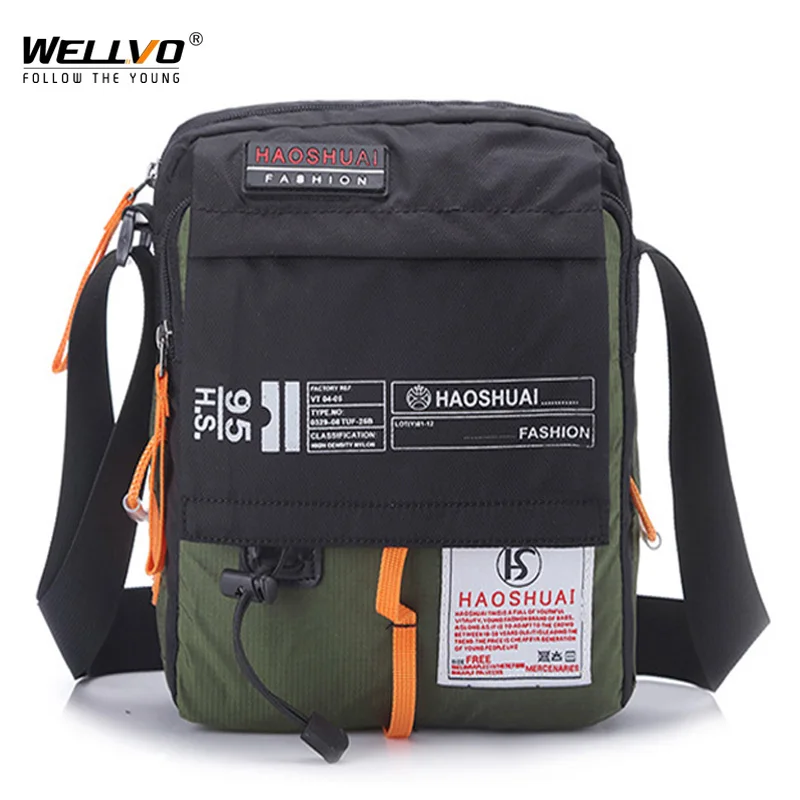 Kopen Mannen Nylon Messenger Schoudertas Crossbody Tassen Multifunctionele Mode Toevallige Wandelen Fiets Travel Satchel School Handtas XA80ZC