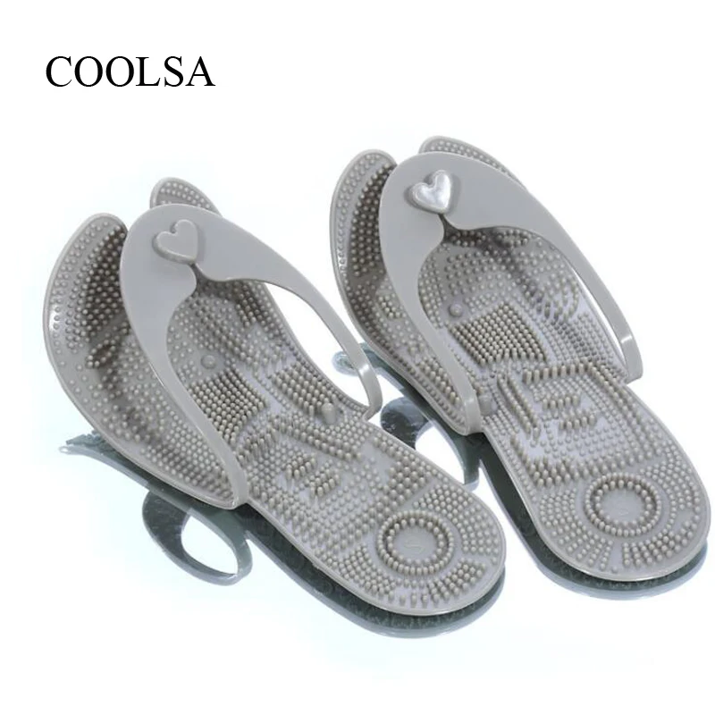 Мужские Нескользящие пляжные шлепанцы COOLSA однотонные дорожные тапки для душа