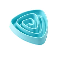 Pet Slow Eating Training Triangle Bowls For Puppy Kitten Plastic Food Feeding Bowl Pet Avoid Choke Feeder Pet Dog Training Bowls