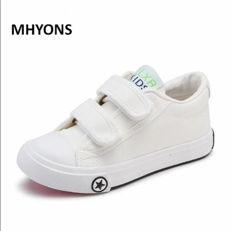 MHYONS 2018 весна осень новая детская обувь парусиновая для мальчиков белые кроссовки