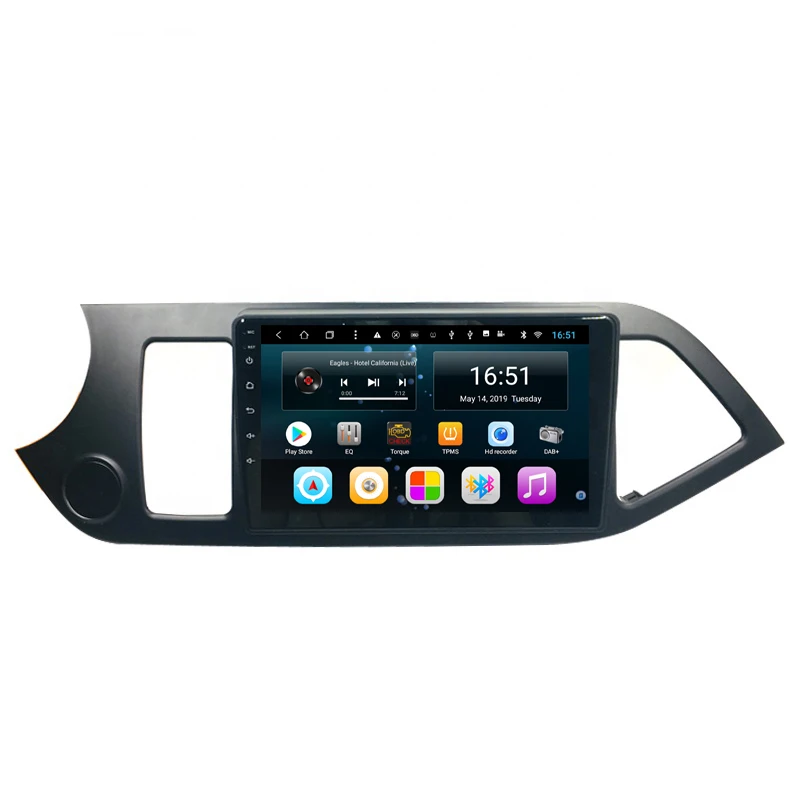 Автомобильное радио отличное рулевое колесо bluetooth карта фронтальная камера для KIA Picanto Morning левое Вождение 9 дюймов Android 8,1