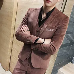 2018 Весна Новый мужской случайный костюм мужской корейской версии Бизнес Тонкий маленький костюм вельвет один Запад Молодежная куртка
