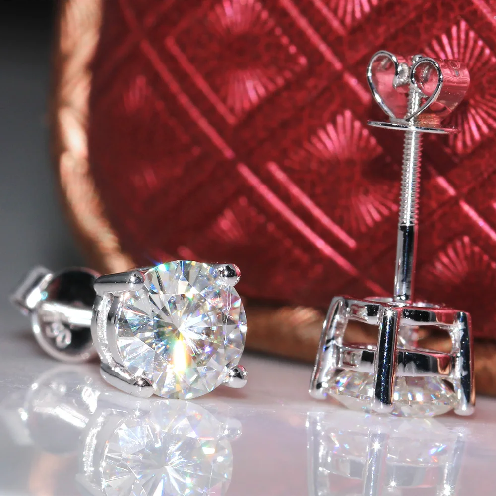 stud earring with moissanite KE16081201 (4)