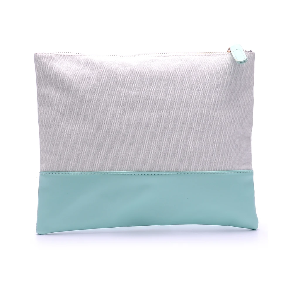leather bottom cavas clutch (5)