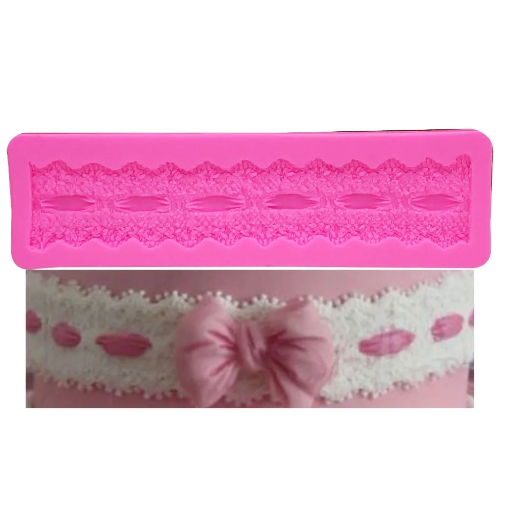 

Cake lace Sugarcraft Border Silicone mold fondant mold cake decorating tools chocolate gumpaste mold T1169