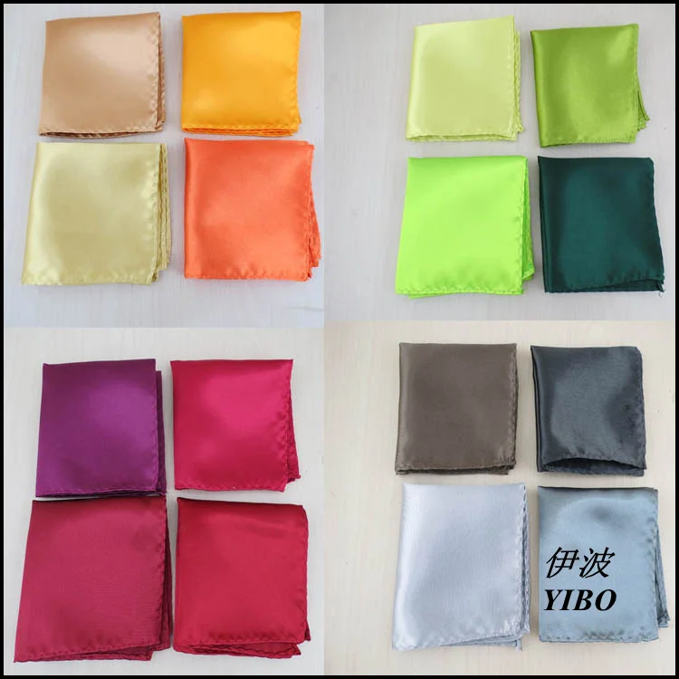 

(10 pcs/lot) pure color Pocket square/slippy Rayon fabric/More than 30 color optional/men's accessories,Send randoml